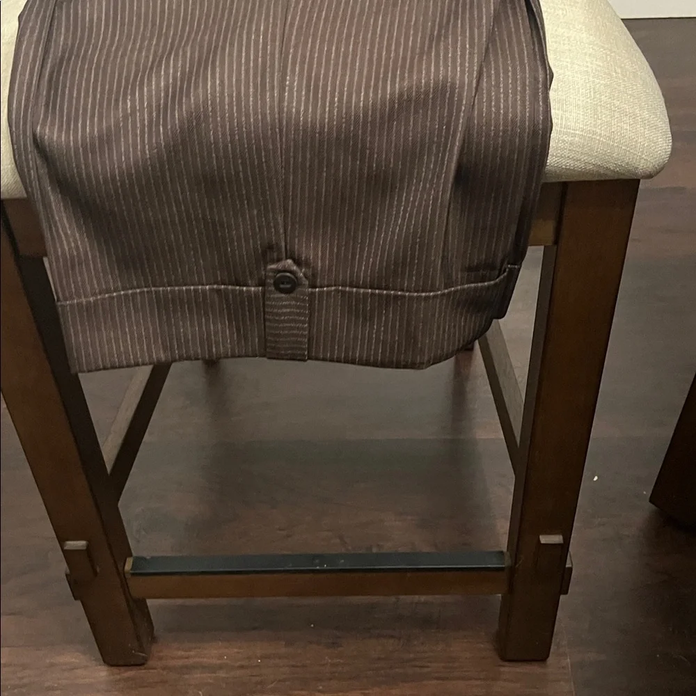 Vittorio Dark Brown Pinstripe Suit Jacket